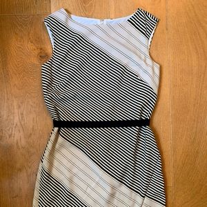 Calvin Klein Dress Wrap-Like Navy Striped